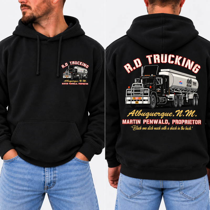 R.D. Trucking Shirt, Vintage Convoy Movie Graphic Tee, Retro Trucker T-Shirt, Classic 70s Trucking Style, Front & Back Print, Gift For Him