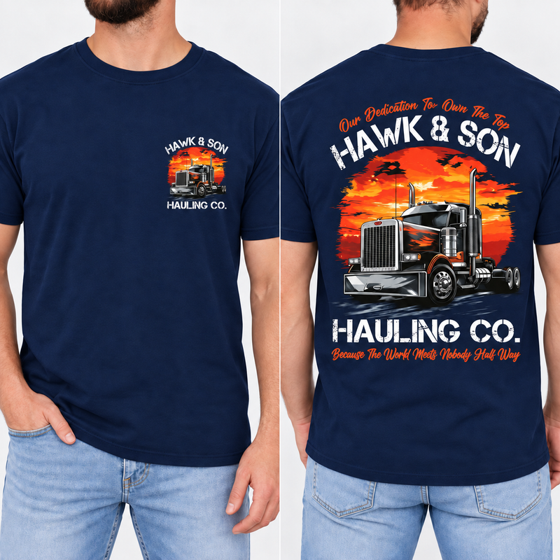 Hawk & Son Over The Top Trucker Shirt, Vintage Arm Wrestling Movie Tee, Retro 80s Graphic, Front & Back Print, Gift For Him