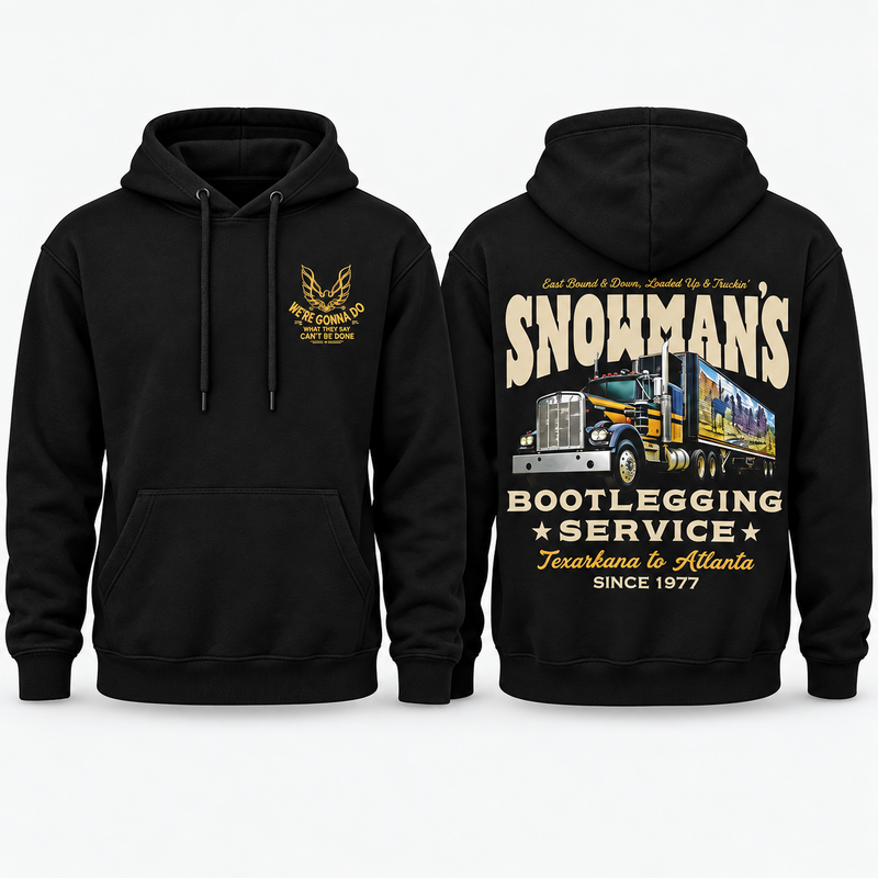 Snowman’s Bootlegging Service Hoodie, Vintage Smokey and The Bandit Sweatshirt, Funny 90s Movie Fan T-shirt, Christmas Gift For Him