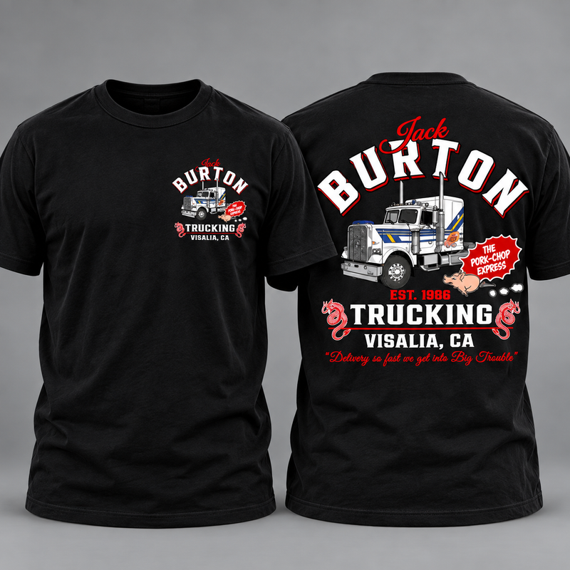Jack Burton Trucking Shirt, Big Trouble in Little China Tee, Vintage Trucker Graphic T-Shirt, 80s Movie Fan Gift