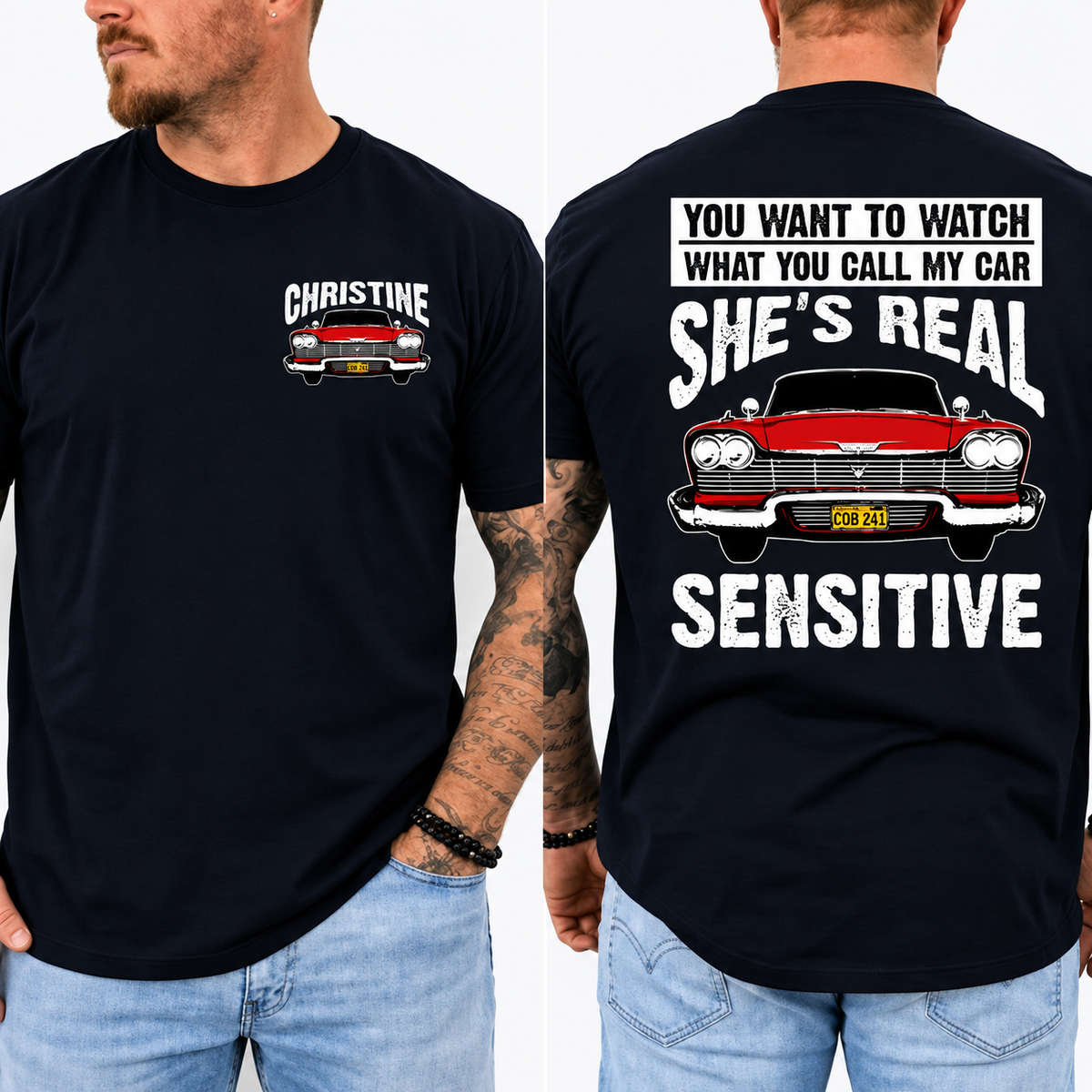 Christine Shirt, 1958 Plymouth Fury Tee, Haunted Classic Car TShirt, Vintage Horror Graphic T-Shirt, Retro Movie Fan Gift