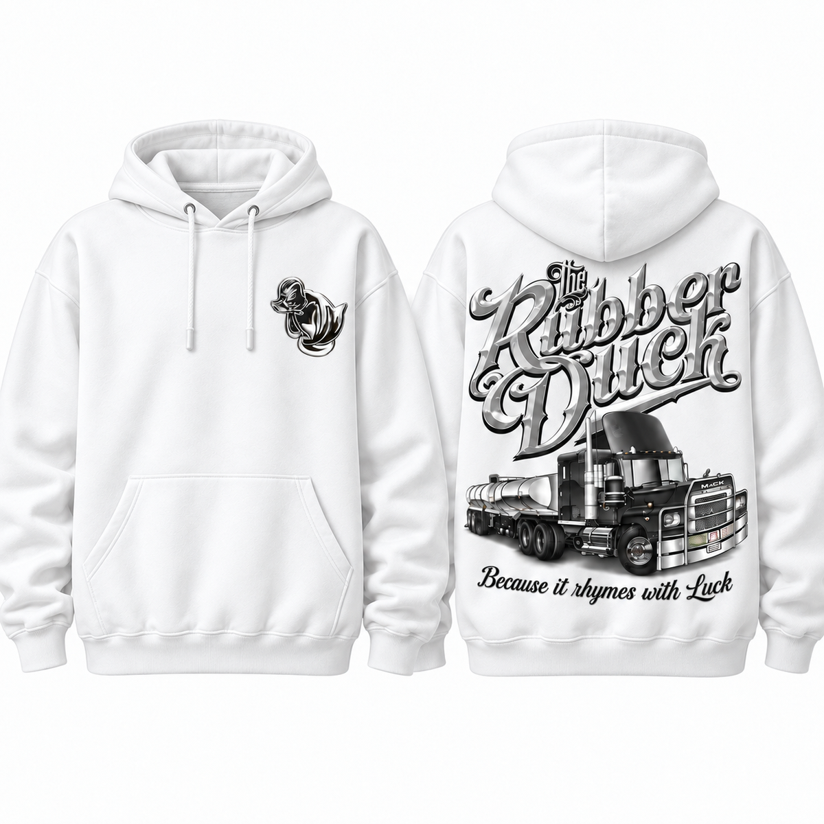 Rubber Duck Trucker Shirt, Vintage Semi Truck Graphic Tee, Classic Convoy Style T-Shirt, Front & Back Print, Truck Driver Gift