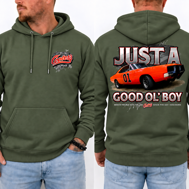 Just A Good Ol’ Boy” General Lee 01 T-shirt, Dukes of Hazzard 1979 Retro Shirt, Perfect 2 sided Tee For Classic TV Lovers, Old School Style, Gift For Him