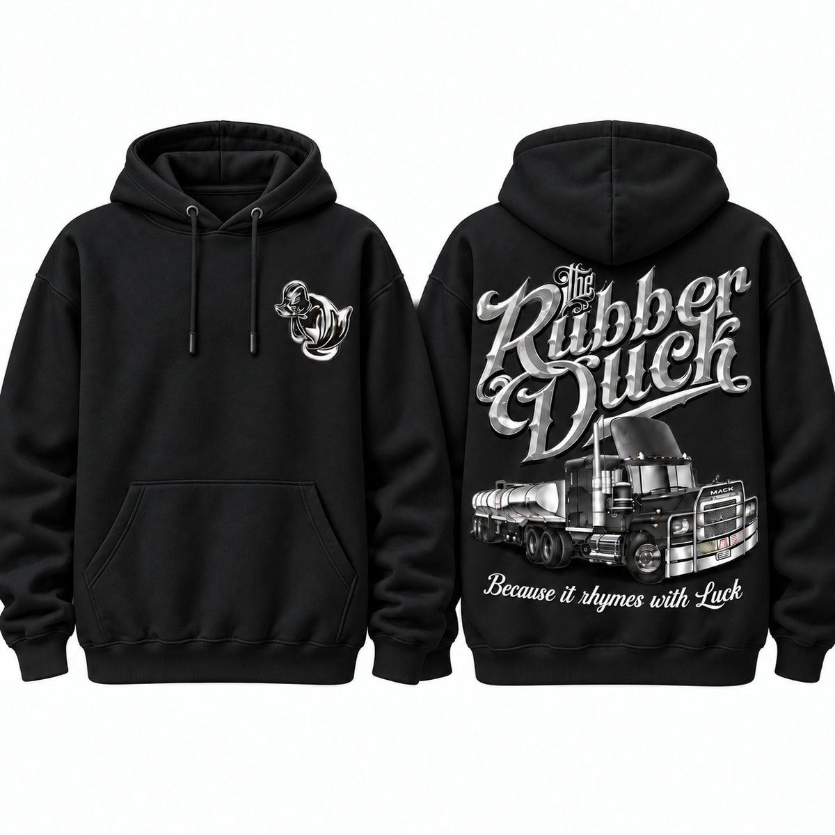 Rubber Duck Trucker Shirt, Vintage Semi Truck Graphic Tee, Classic Convoy Style T-Shirt, Front & Back Print, Truck Driver Gift