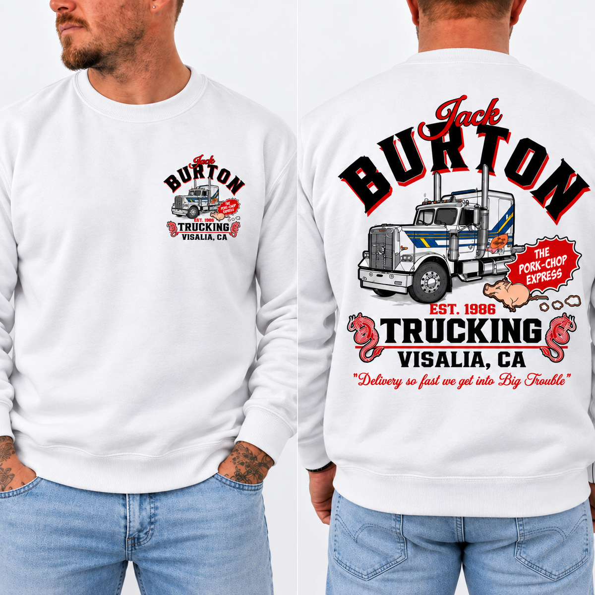 Jack Burton Trucking Shirt, Big Trouble in Little China Tee, Vintage Trucker Graphic T-Shirt, 80s Movie Fan Gift