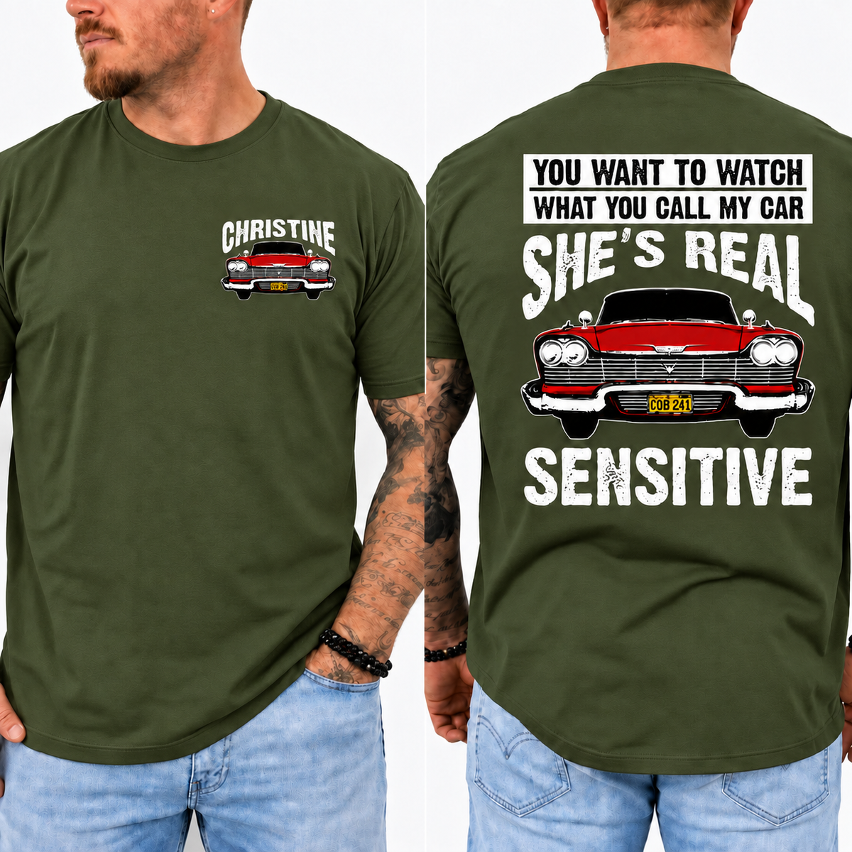 Christine Shirt, 1958 Plymouth Fury Tee, Haunted Classic Car TShirt, Vintage Horror Graphic T-Shirt, Retro Movie Fan Gift