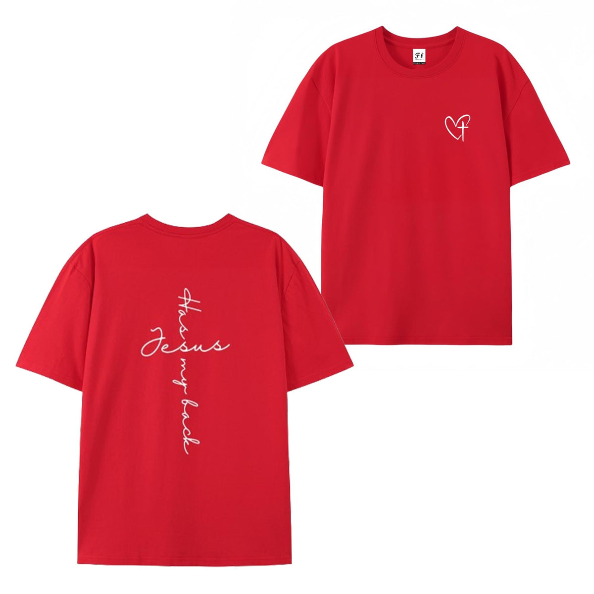 Jesus Has My Back Print T Shirt Birthday Casual Christian Shirt, Christian Merch Jesus Shirt Faith Shirt Christian Gift Teen Christian Apparel,back to school,back to school shopping,sohochic
