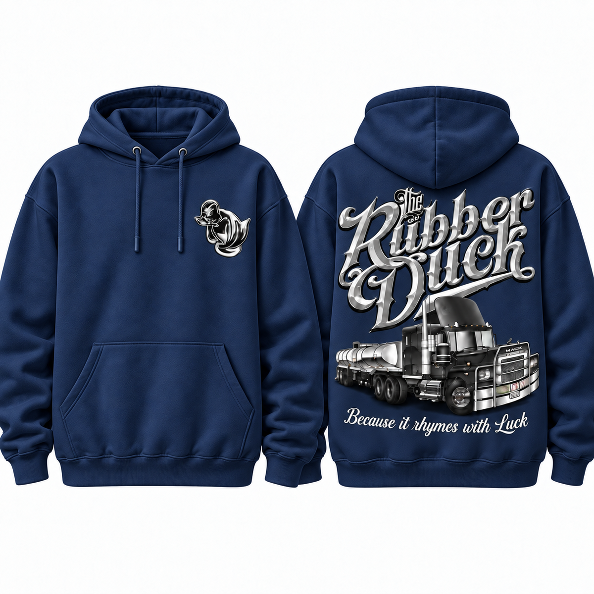 Rubber Duck Trucker Shirt, Vintage Semi Truck Graphic Tee, Classic Convoy Style T-Shirt, Front & Back Print, Truck Driver Gift