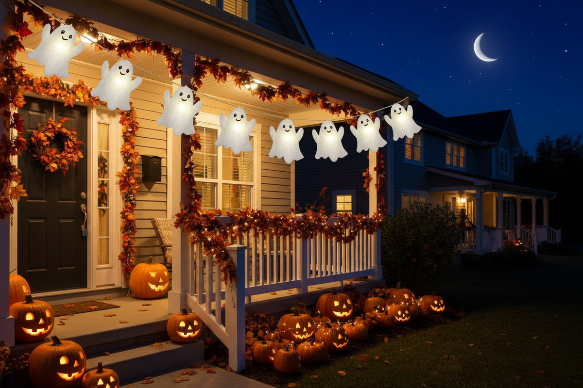 Halloween Ghost Swing Banner