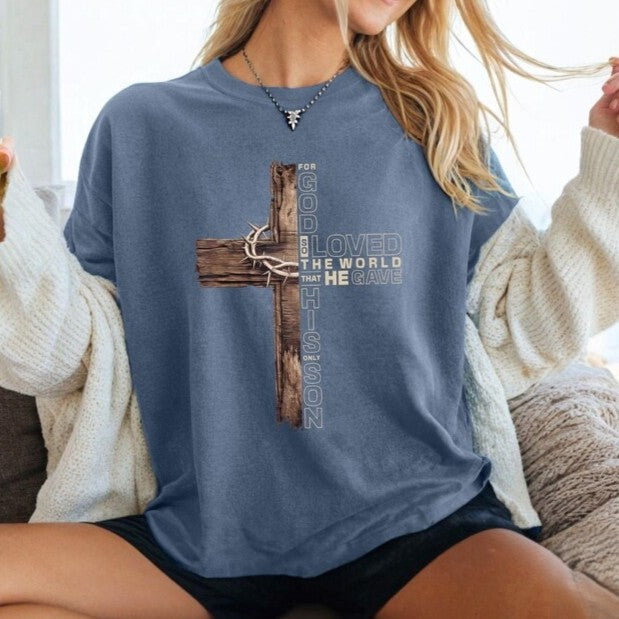 Faith Cross T Shirt, Christian Gift, Faith Gift, Christian Shirts, Religious Mom Gift, Gift For Her, Faith Cross Shirt