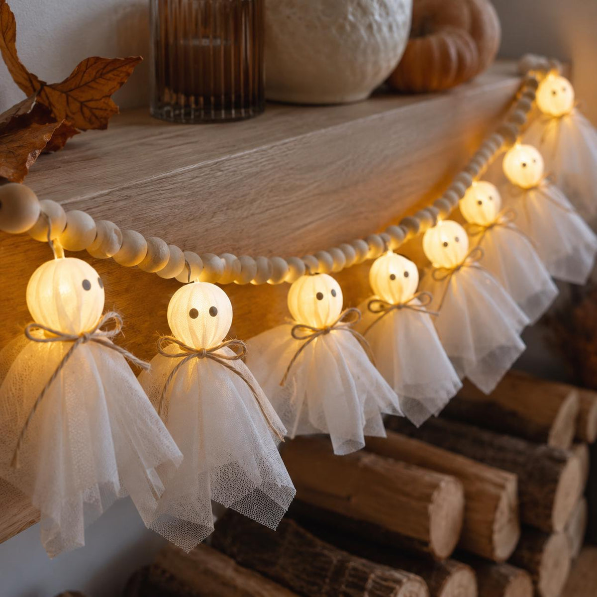 Halloween Ghost Swing Decor, Lighted Hanging Porch Decoration for Halloween Lovers, 3 Sizes