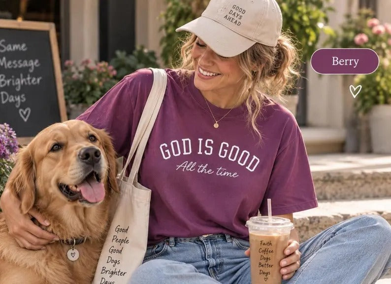 Christian T-Shirt for Women, God Is Good Shirt, Faith Based Tee, Bible Verse Shirt, Christian Gift for Woman, Jesus Shirt
