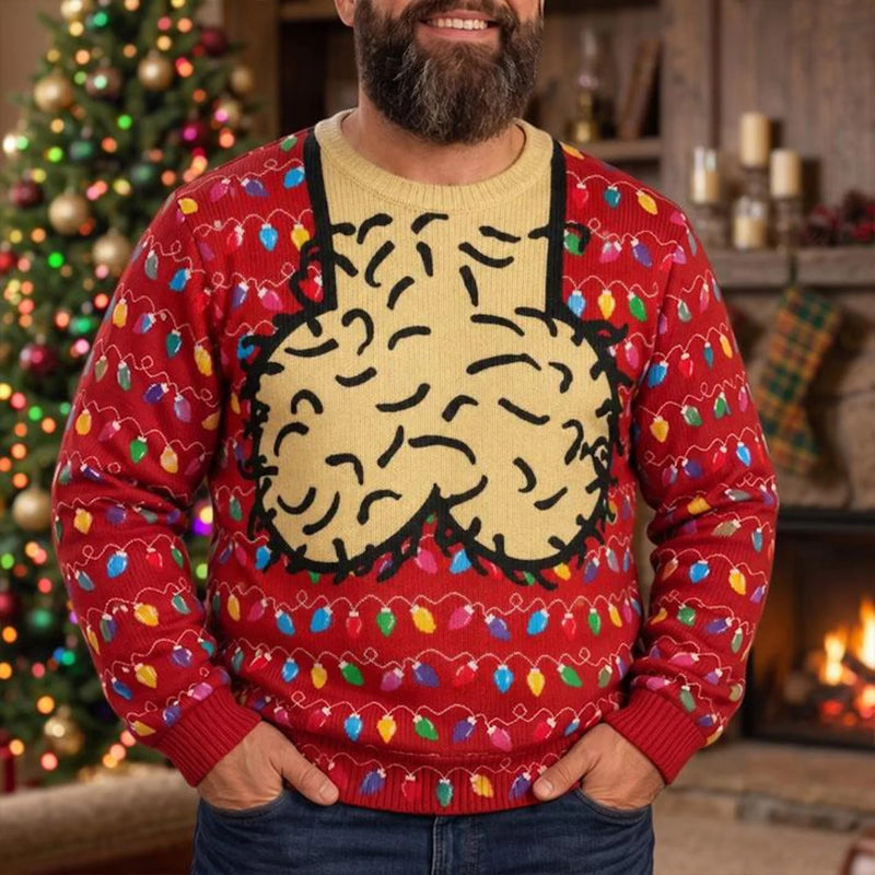 Christmas Ugly Sweater, Personalized Cockmas Sweater, Adult Holiday Party Shirt, Christmas Gift for Men