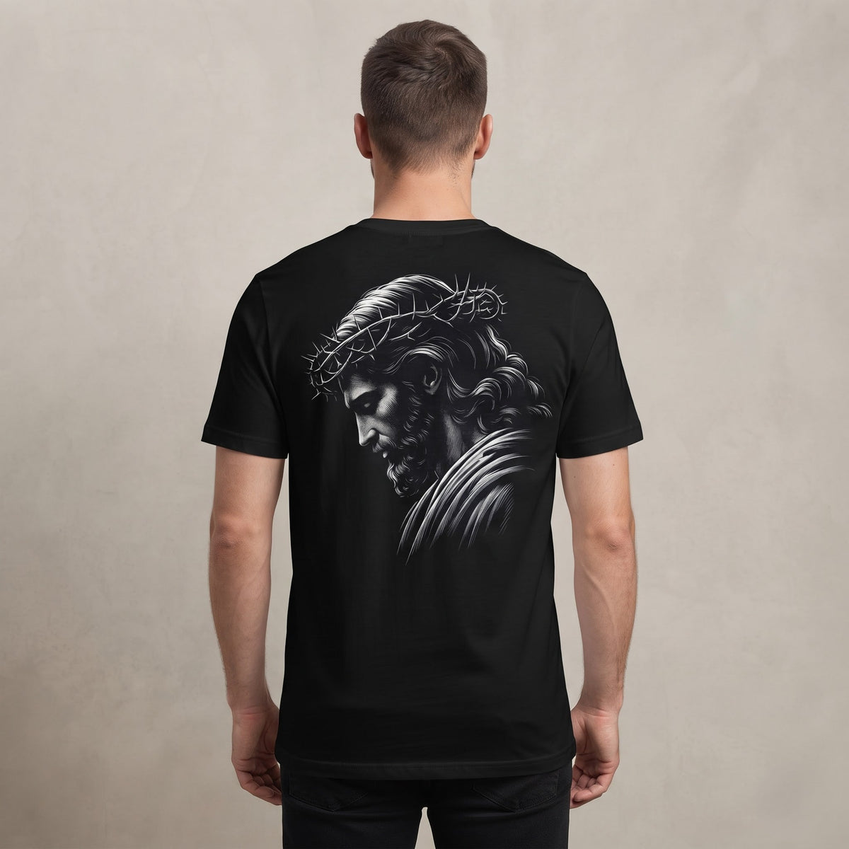 Christian Jesus T-Shirt, Jesus Christ Thorn Crown Shirt, Religious Faith T-Shirt, Christian Graphic Tee, Inspirational Jesus Shirt